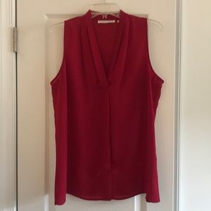 Violet & Claire red sleeveless blouse.